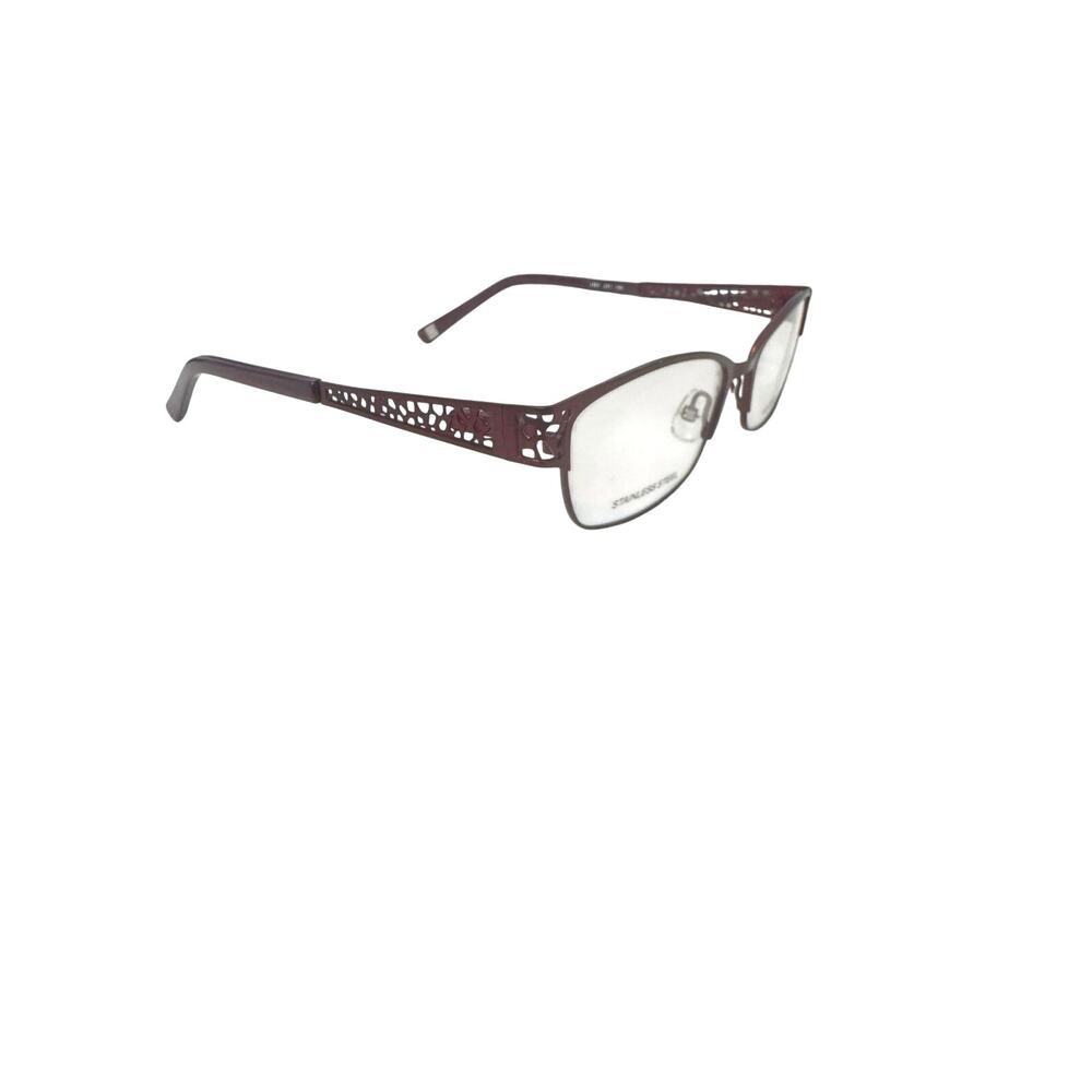 NEW Liz Claiborne 663 y2k rectangle full frame Eyeglasses in plum